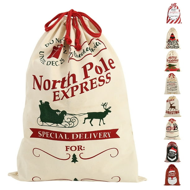 Christmas Cotton Sacks Stockings Vintage Design Large Custom Chrismtas Sack Christmas Cotton Sacks Stockings Vintage Design Large Custom Chrismtas Sack